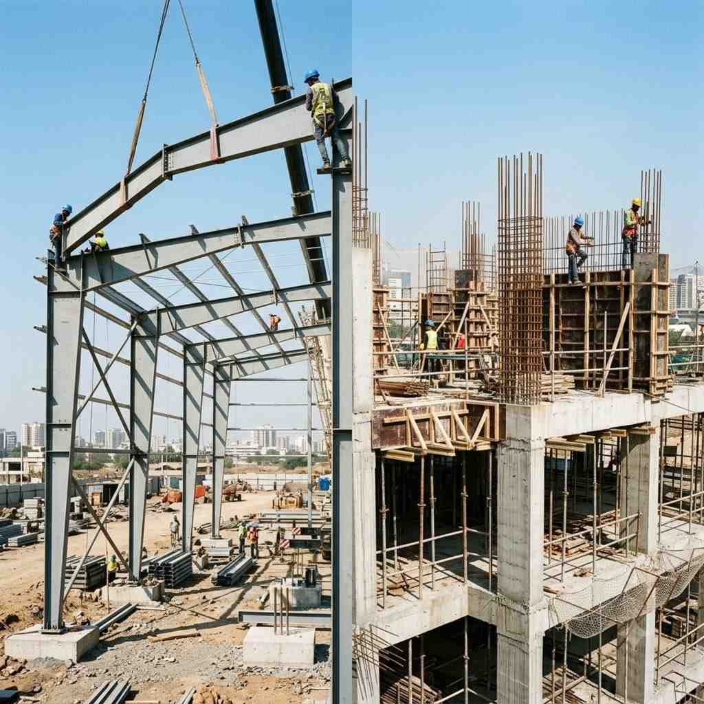 PEB vs RCC for Commercial Construction in Hyderabad — Which Structural System Is Right for Your Project?